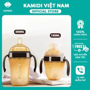 BÌNH SỮA KAMIDI SILICONE NÂU CHÍNH HÃNG